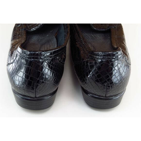 SAS Size 7.5 Narrow Black Round Toe‎ Loafer Patent Leather Women - Picture 5 of 7